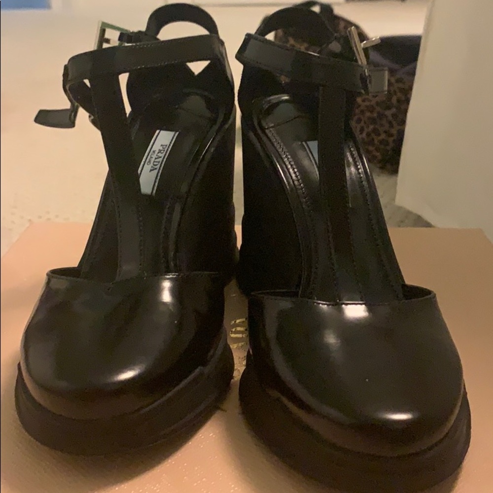 Prada Spazzolato Calzature Donna Wedges